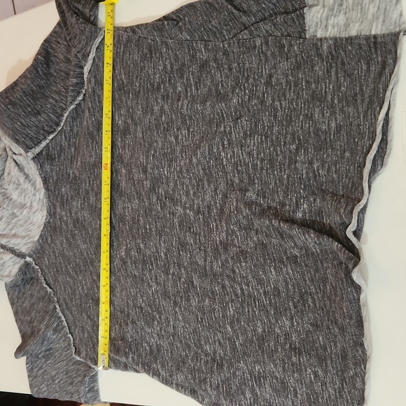 Free People Beach Women's Gray Cowl Neck Turtleneck Sweater One Size Raw Edges - Picture 7 of 8